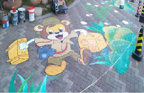 富宁夏季画地面彩绘会遇到的问题