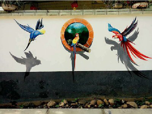 富宁视觉错位-3D墙绘设计