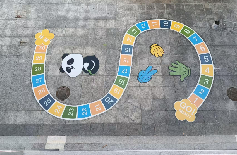 富宁地面游戏彩绘