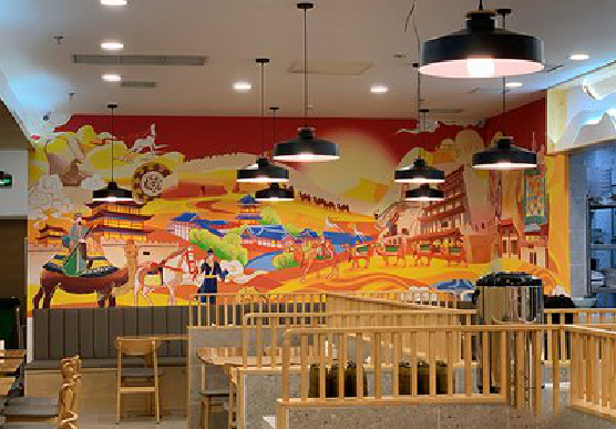 富宁商业空间彩绘介绍。