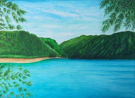 富宁在墙绘中，如何绘画绿水青山？